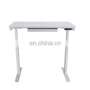 Rectangular White 1 Drawer Standing Desk With Adjustable Height Feature thumbnail-4