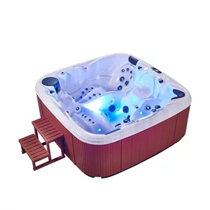 Outdoor 5 Person Entertainment Acrylic Massage Bathtub Indoor Relax Soaking SPA Hot Tub thumbnail-1