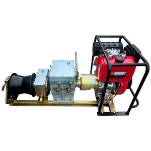 8-Ton High-Traction Diesel Cable Winch Cable Pulling Machine for Electrical Engineering thumbnail-1