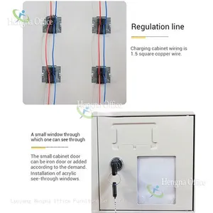 Secure Patient Phone Charging Station for Glasgow Hospital Healthcare Facility, 12 Door Metal Locker With Easy-clean Powder Coating,OEM/ODM Supported thumbnail-4