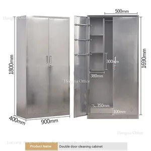 HACCP Compliant Food Grade Cleaning Cabinet — 304 SS, 500×400×1800mm, With Drain and Lock thumbnail-1