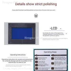 HN-B3T Biometric Staff Locker for Calgary Industrial Park, Thickened Cold Rolled Steel With ABS Adjustable Feet& Big Storage Space, OEM/ODM Supported thumbnail-5