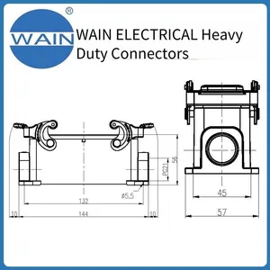 Wain Heavy-duty Connector, Corrosion-resistant, H24b-msf-2l/sc-pg21, Metal 24b Shell Rectangular Connector, Aviation Plug thumbnail-3