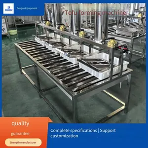 Commercial and Household Stainless Steel Tofu Forming Machine, High-efficiency Pneumatic Tofu Production Line thumbnail-1