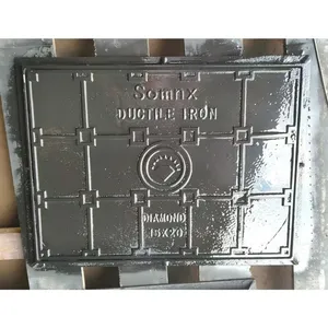 Custom-Sized or Logo D400 Heavy-Duty Roadway Ductile Cast Iron Manhole Cover Black Round & Rectangles Parking Safety thumbnail-4