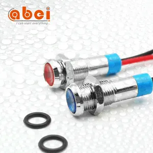6mm 8mm 10mm 12mm 16mm 19mm 22mm Panel Mount Metal Led Indicator Light Lead Wire Connection Indicator Lamps thumbnail-3