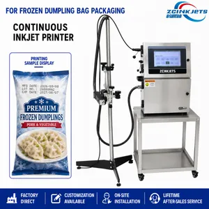 Industrial Continuous Inkjet Coder for Fresh Food Cold Chain Packaging Expiry Date Lot Marking thumbnail-1