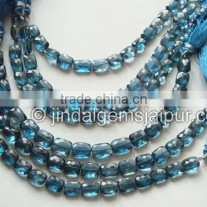 Wholesale Fine Quality London Blue Topaz Faceted Chicklet Beads thumbnail-1