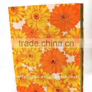 Printed Cloth Wrapping Ring Binder Desktop File Holder for Office Stationery Cardboard A4 or FC Size thumbnail-1