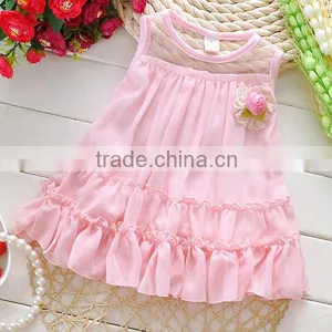 Wholesale Pink 100% Cotton Kids Dress,little Girls Long Dress,baby Girls One Piece Dresses,girls Smocked Dress thumbnail-1