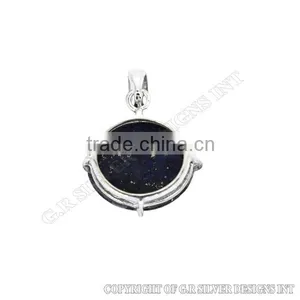 Blue Lapis Lazuli Pendant,sterling Silver Pendant Jewelry,gemstone Pendants Wholesale India thumbnail-2