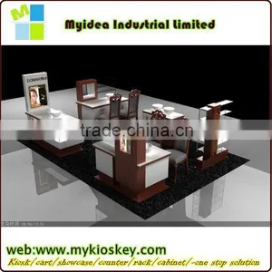 2015 New Style Wooden Glass Cosmetic Display Showcase thumbnail-1