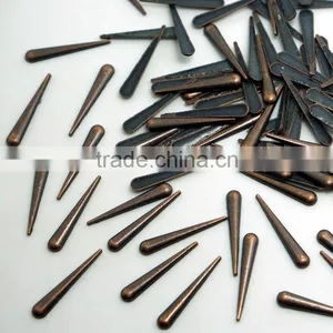 Needle Shape Hot Fix Alloy Studs Long Tear Drop in Gold Black Nickel Silver and Antic Brass thumbnail-2