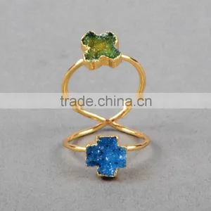 Full Finger Authentic Druzy Ring thumbnail-3