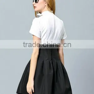 2015 Hot Selling New Design Black and White Dress thumbnail-5