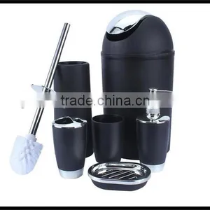 Wholesale Hot Selling 6 Pieces/Set High Quality Plastic Bathroom Set Bathroom Accessory thumbnail-2