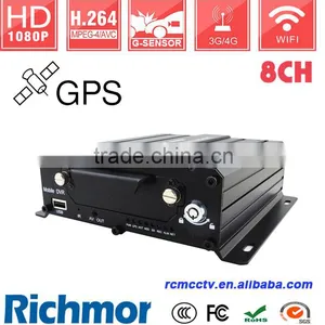 AHD 8CH Car Mobile Digital DVR With Protect Data Completeness for Car Train POLICE thumbnail-1