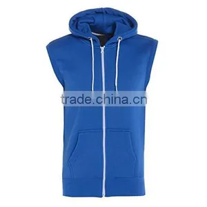 Awsome Design Multi Color Plain Custom Sleeveless Hoodies thumbnail-1