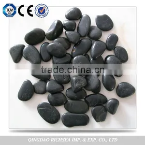 Filling At The Price Cheap Black Natural Stone Pebble Stone thumbnail-3