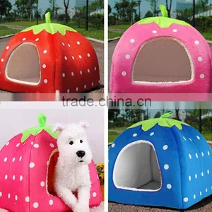 New Soft Strawberry Pet Dog Cat Bed House Kennel Doggy Warm Cushion Basket 3Colors 3Sizes 18913 thumbnail-1
