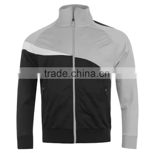 Training/Tracksuit Jacket Made of 100% Polyester Tricot Fabric 220 Gsm Black/Grey/White Colors thumbnail-1