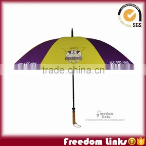 Straight Umbrella Logo Customized With EVA Wooden Handle Quality Choice thumbnail-5
