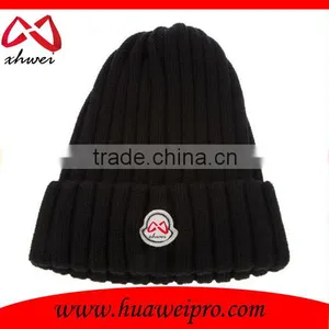Custom Logo and Branded Long Knitted Beanie Hat Cotton and Acrylic Plain Beanie Cap Wholesale thumbnail-1