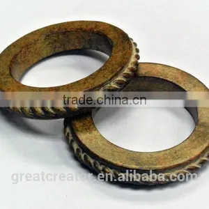 High Quality Rope Curtain Rings Hooks Clips Wooden Curtain Rods thumbnail-1