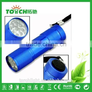 Lanterna Linternas Mini Super Bright 9 LEDs Flashlight Torch Lamp Light for 3*AAA Battary thumbnail-1