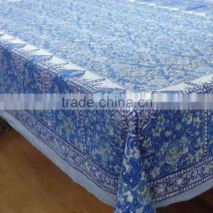 Chokor Dali Cotton Hand Block Printed Cotton Tablecloth thumbnail-1