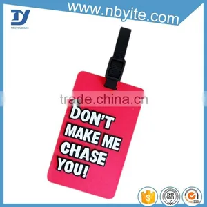 Chinese Factory Direct Sale Shapes Custom Plastic Soft Pvc Luggage Tag thumbnail-2