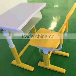 Modern School Desk and Chair School Furniture School Desk With Bench HXZY048 thumbnail-2