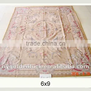 6x9 Design Hand Weave Aubusson Rugs Factory thumbnail-1