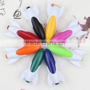 Hot Selling New Novelty Plastic Rocket Ballpoint Pen With Led Light thumbnail-2