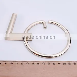 Guangzhou Factory Alloy GL-shaped Handbag Handle for Tote Bag thumbnail-3