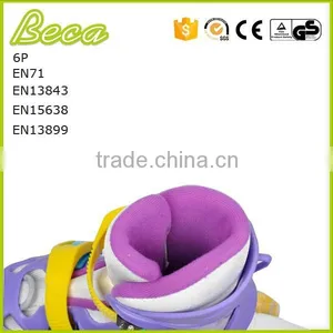 Wholesale Plastic 4 Wheel Adjustable Kids Violet Quad Skates thumbnail-3