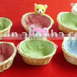 JM7391 Plush Toys With Wicker Basket for Easter thumbnail-1