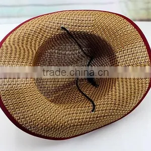 Stylish Wide Brime Wholesale Straw Cowboy Hats thumbnail-5