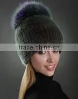 Fashion Hot Selling Woman Mink Fur Hat thumbnail-2