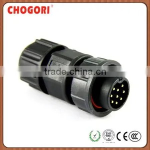 Middle 9pin Waterproof Connector, IP67 Electronic Calbe Connector, Chogori Connector thumbnail-1