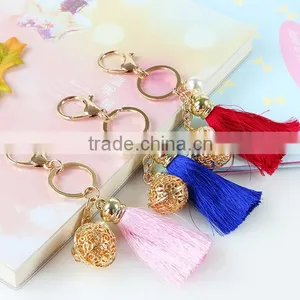 2016 IN STOCK Wholesale Hot Selling Transparent Crystal Flower Ball Key Chain thumbnail-3