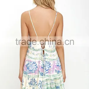 2016 New Dress Designs Fashion Sexy Floral Print Dress for Women thumbnail-5