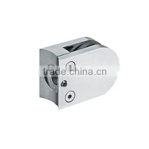 Glass Handrail Stair Balustrade Stainless Steel Clamp Round Back Tube Connector thumbnail-1