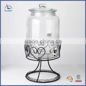 Popular High Quality Large Glass Jar Best Selling Glass Beverage Dispenser thumbnail-2