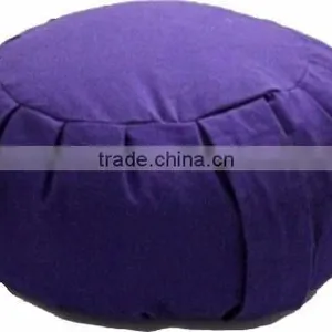 Meditational Zafu Cushion: Outer Cover 100% Cotton Twil: Cotton/ Buckwheat Filled Zafu Cushion thumbnail-4