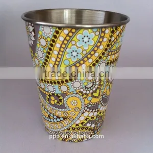 Single-wall Stainless Steel Mug/curl Rim Water Cup/stackable Save Space Coffee Tumbler thumbnail-6