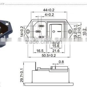 Wall Power Socket With Fuse Holder,DC Jack and Plug Manufacturer With RCA Male Connector thumbnail-6