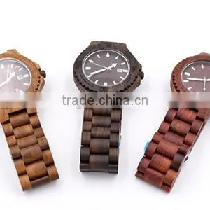 Hot Selling Fashion Round Dial Quartz Wood Watch thumbnail-6