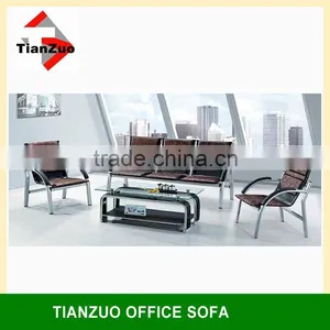Luxury Metal Chrome Frame Waiting Room Safa (TZ-B19) thumbnail-1