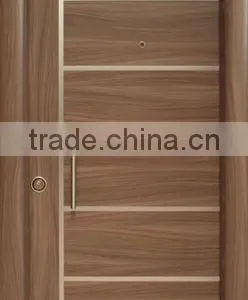 Solid Engineering Wood Door Frame Armored Entrance Arch Gate Bullet Proof Flush Door thumbnail-4